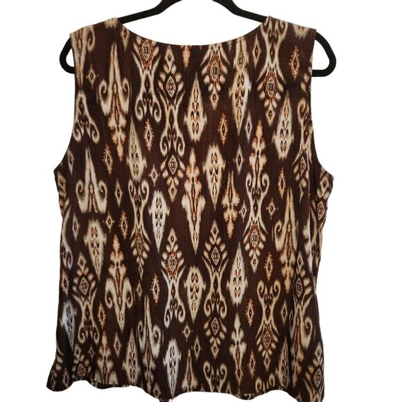 Chicos Womens Sleeveless Patterned Blouse Size Chicos 3 (XL) - Picture 2 of 5